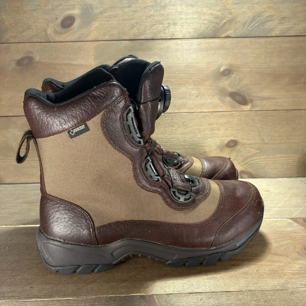 ll bean technical upland mens size 9 shoes brown leather waterproof boots
